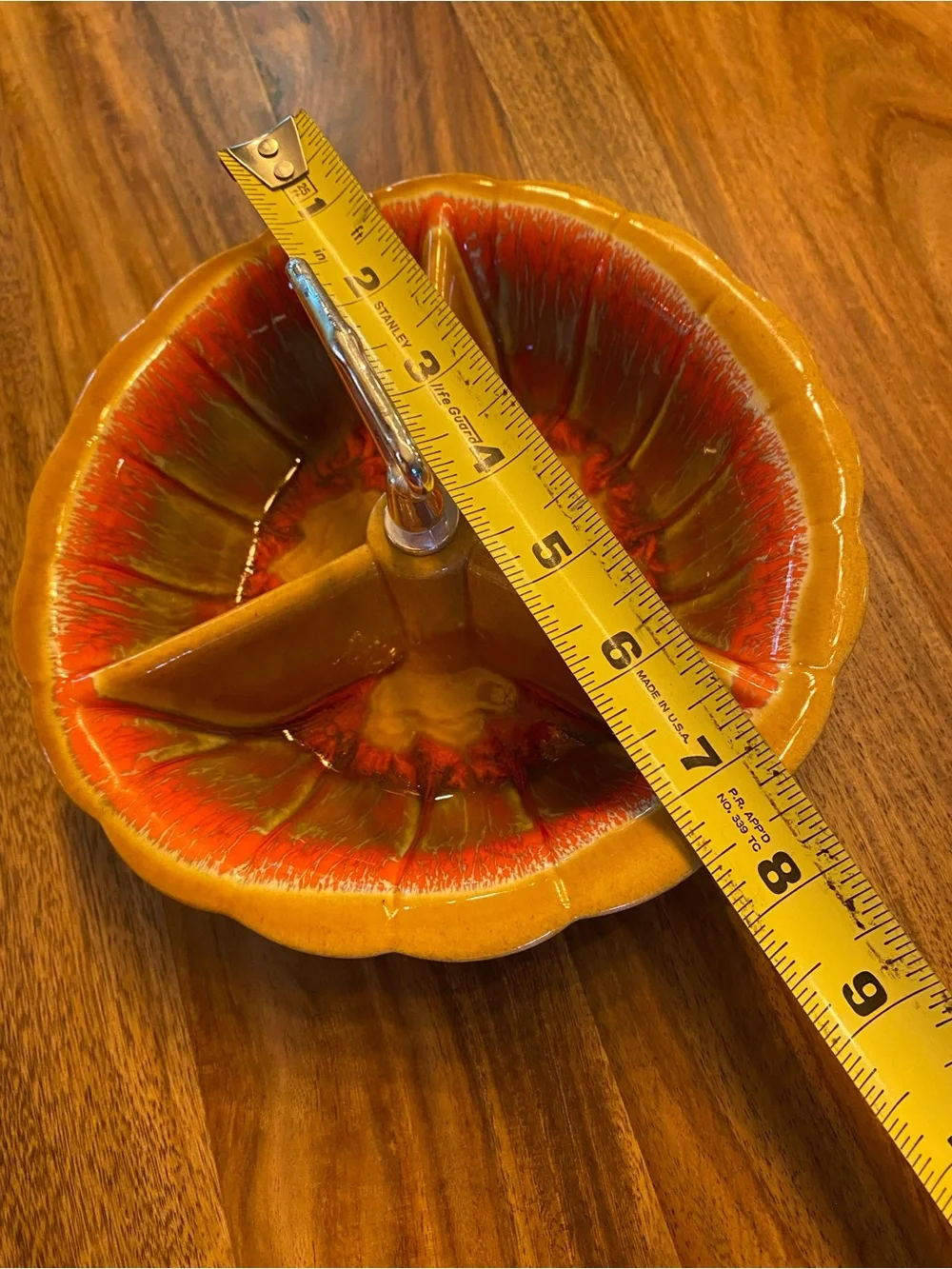 USA Pottery orange red